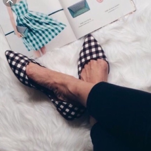 J. Crew Shoes - J. CREW D’Orsay Gingham Classic Chic Flats